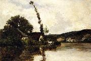 Charles-Francois Daubigny River Landscape USA oil painting reproduction